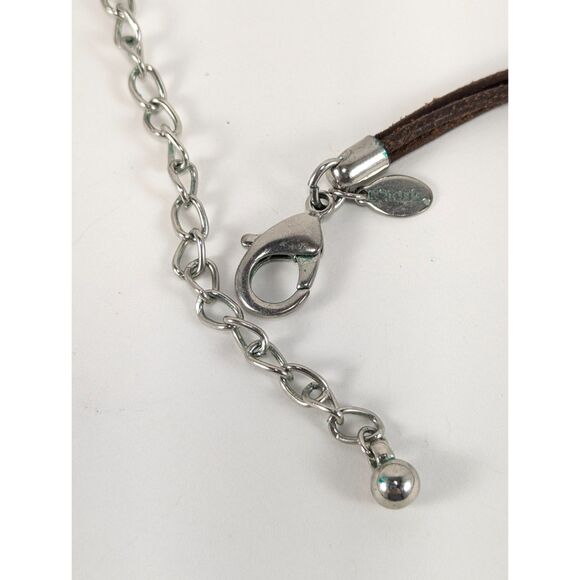 Chico's Multi Strand Disc's on Leather Necklace - Picture 7 of 11